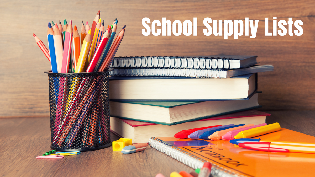 school supplies - links to web page for supply lists